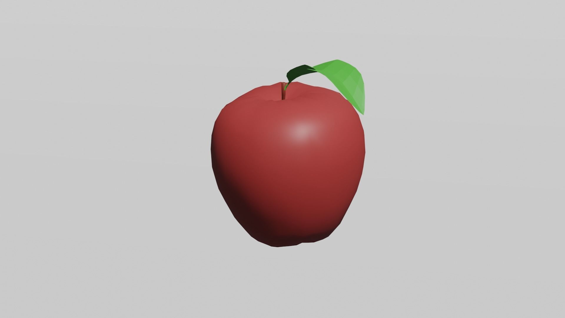 Red apple low poly Free low-poly 3D model_3