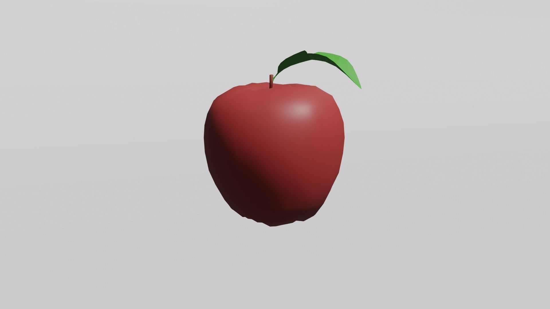 Red apple low poly Free low-poly 3D model_2