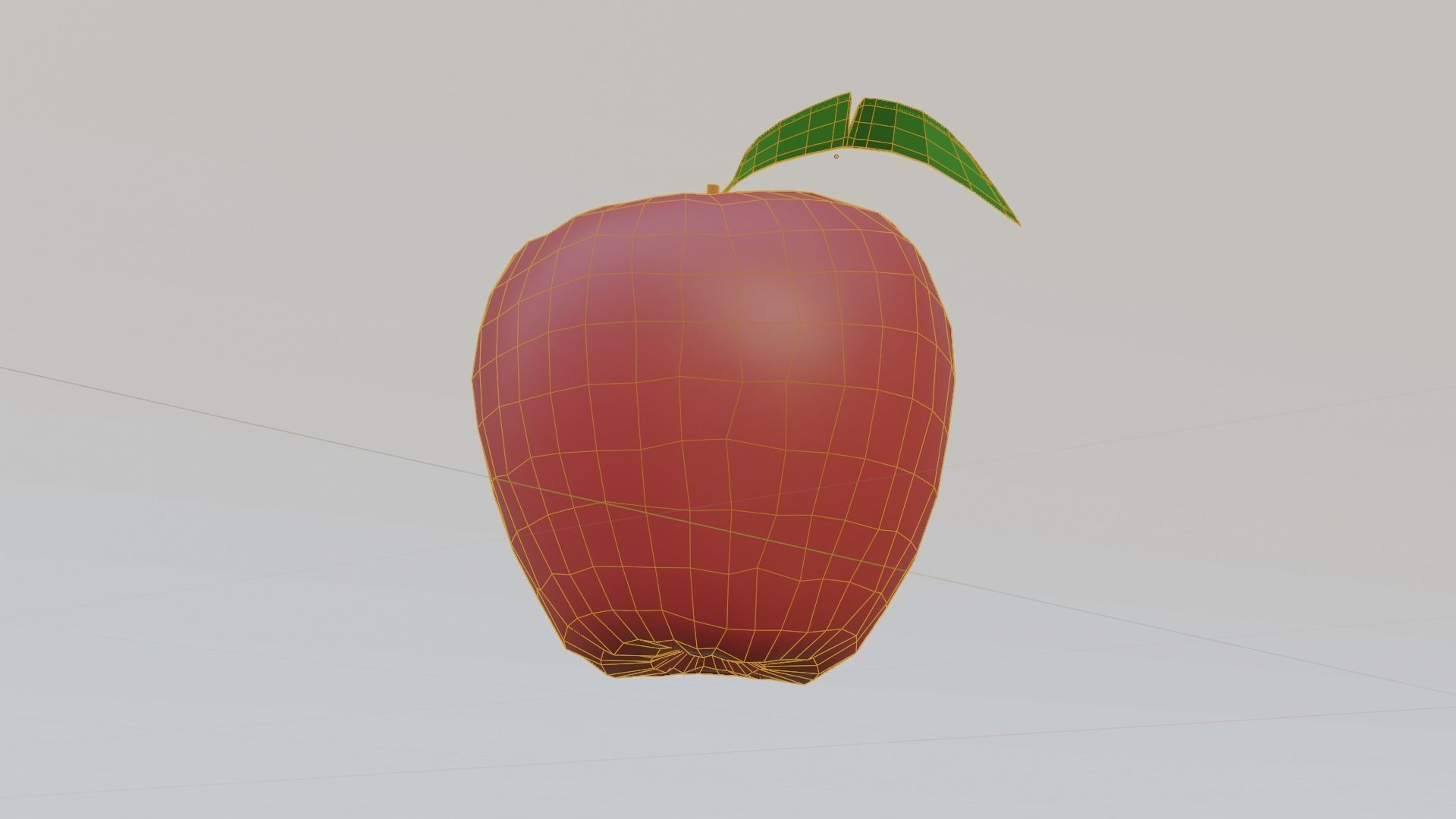 Red apple low poly Free low-poly 3D model_6