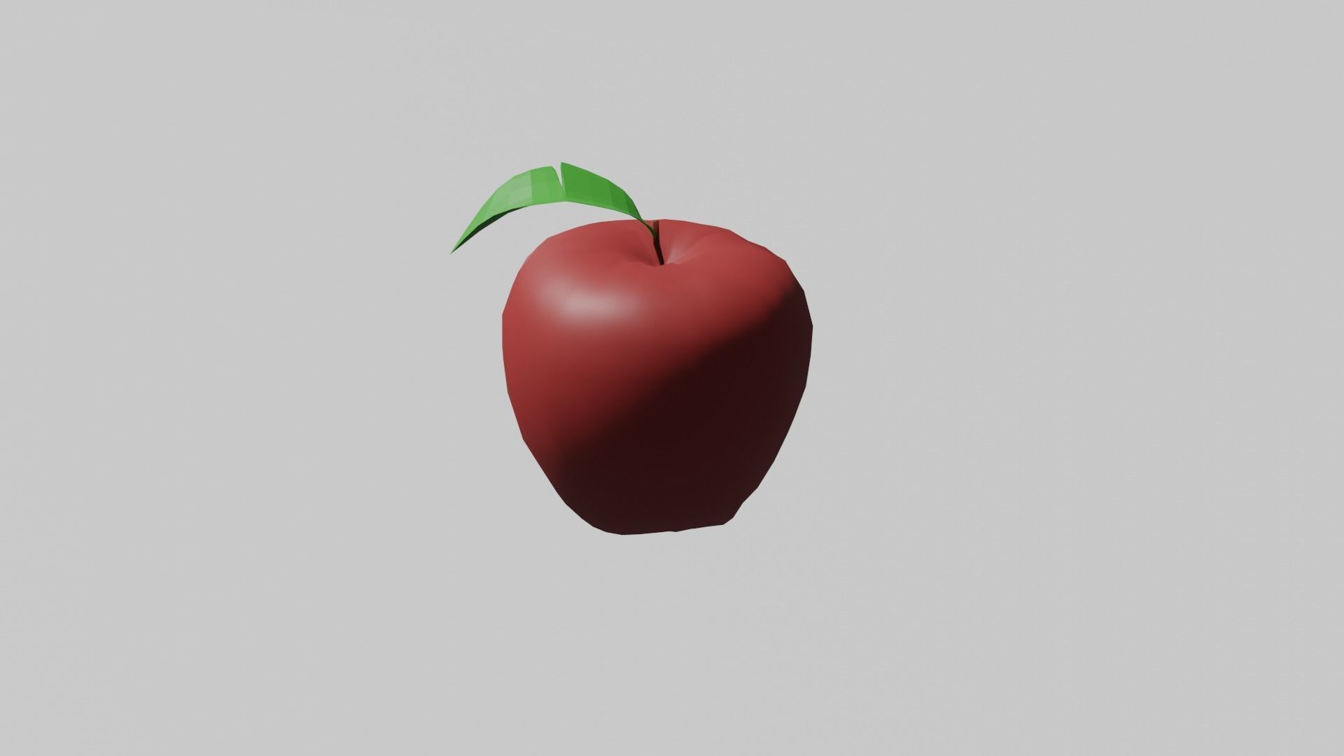 Red apple low poly Free low-poly 3D model_4