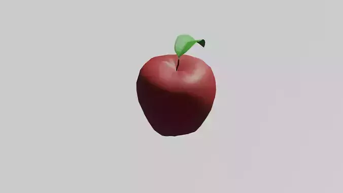 Red apple low poly