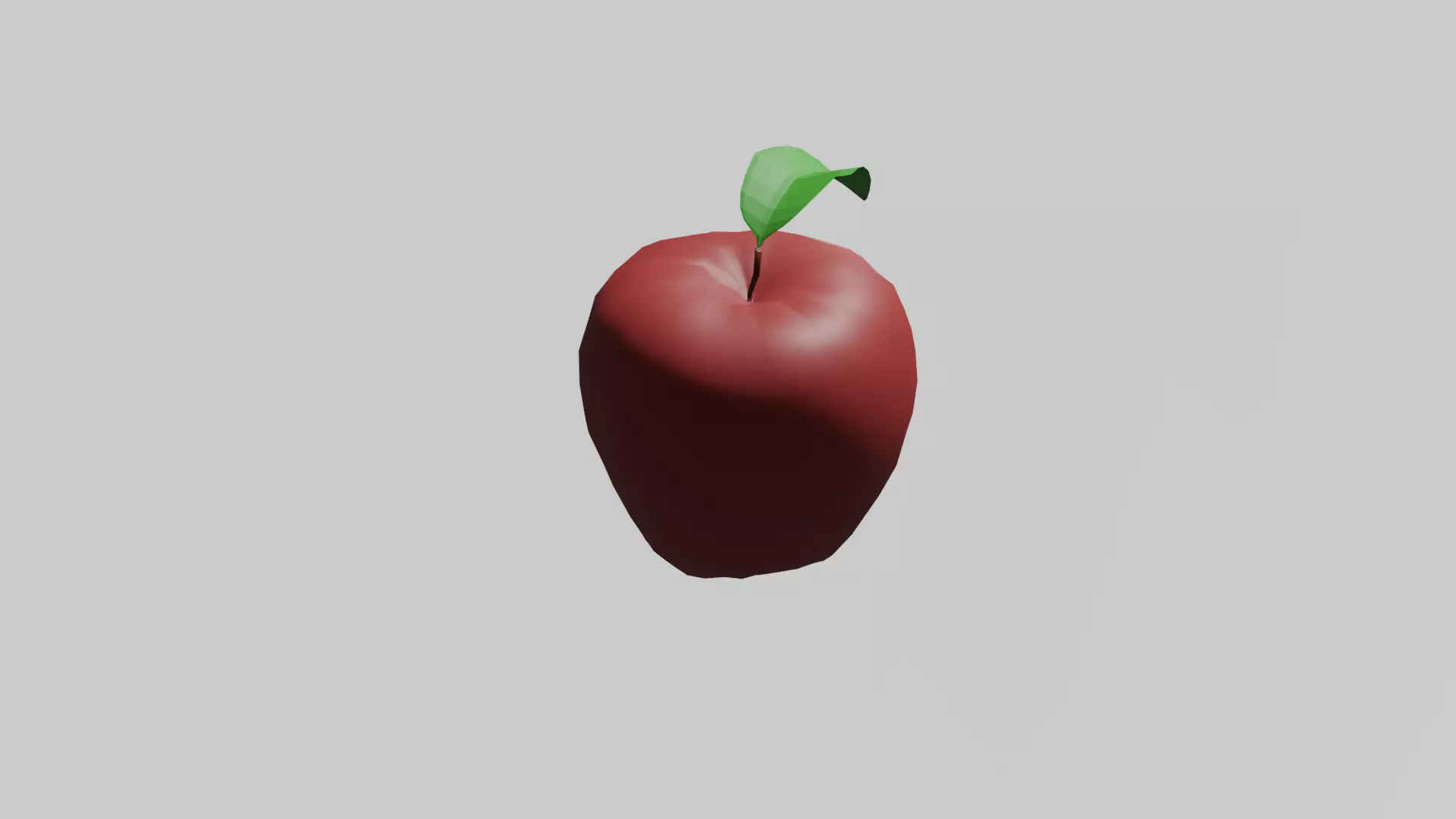 Red apple low poly Free low-poly 3D model_0