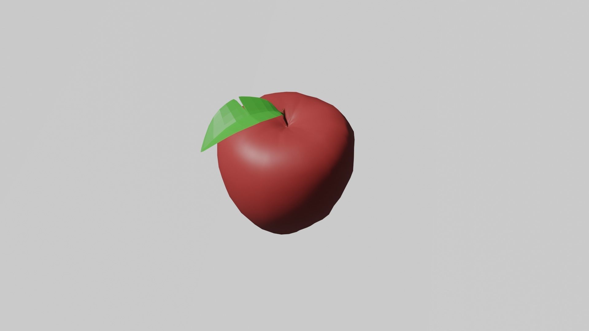 Red apple low poly Free low-poly 3D model_5