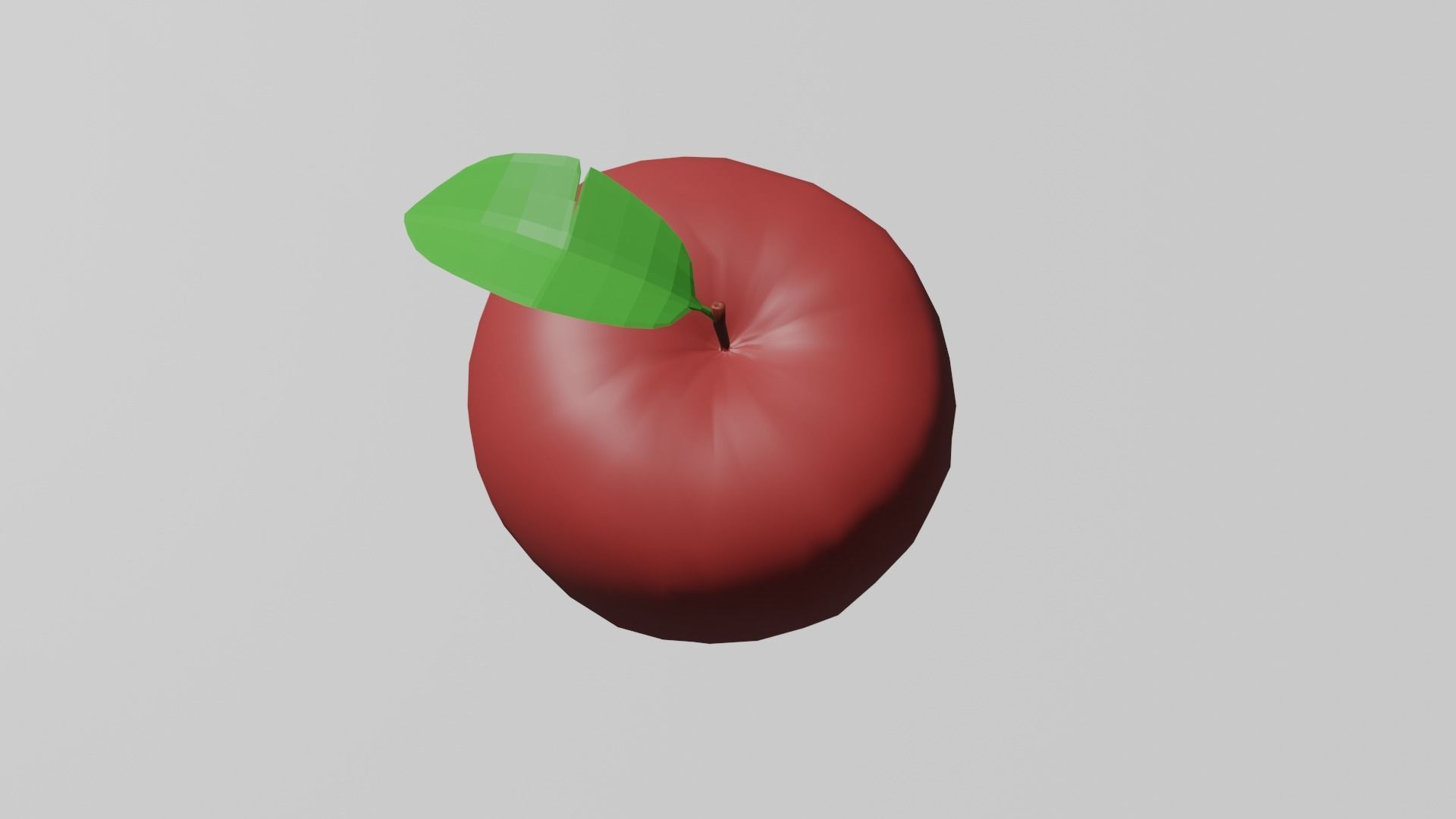 Red apple low poly Free low-poly 3D model_1