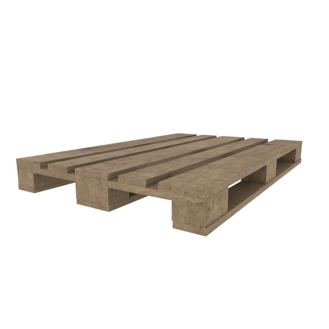Europallet wooden pallet Free low-poly 3D model_6