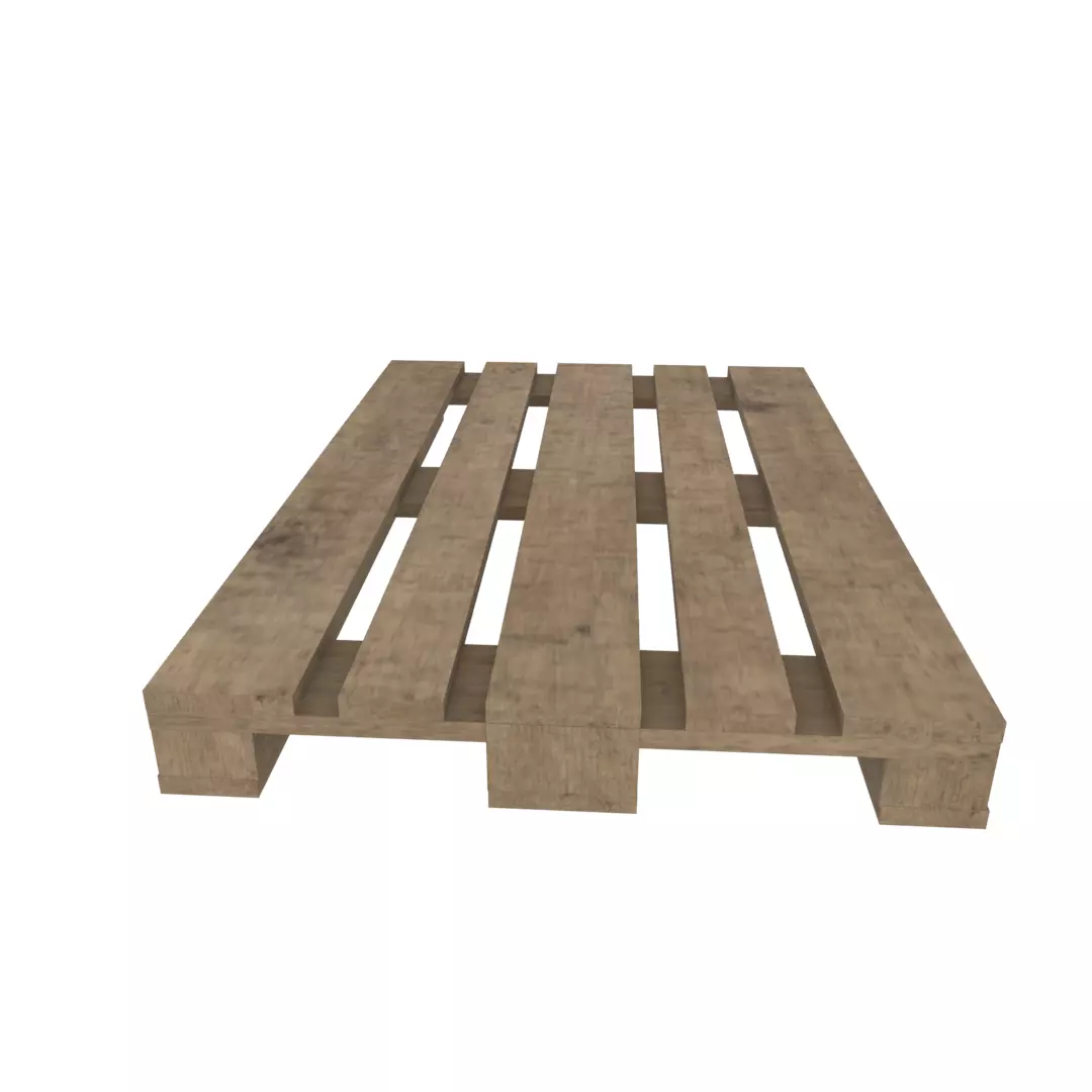 Europallet wooden pallet Free low-poly 3D model_0