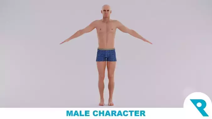 Realistic Male Character - Marcelino 3D model