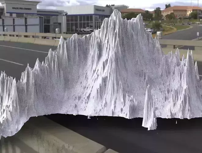 Fantasy terrain mountain 3D 3D model