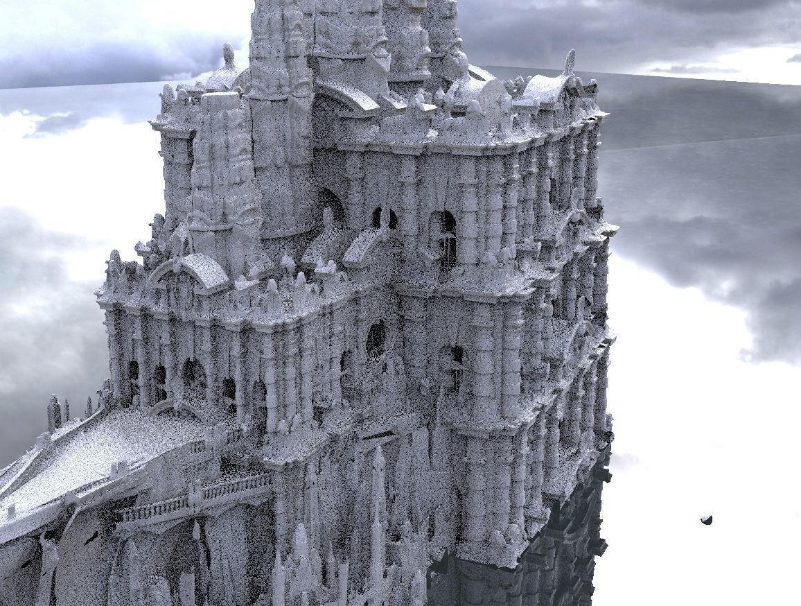 Ancient fantasy Mayan temple collection Kitbash 3D model_5