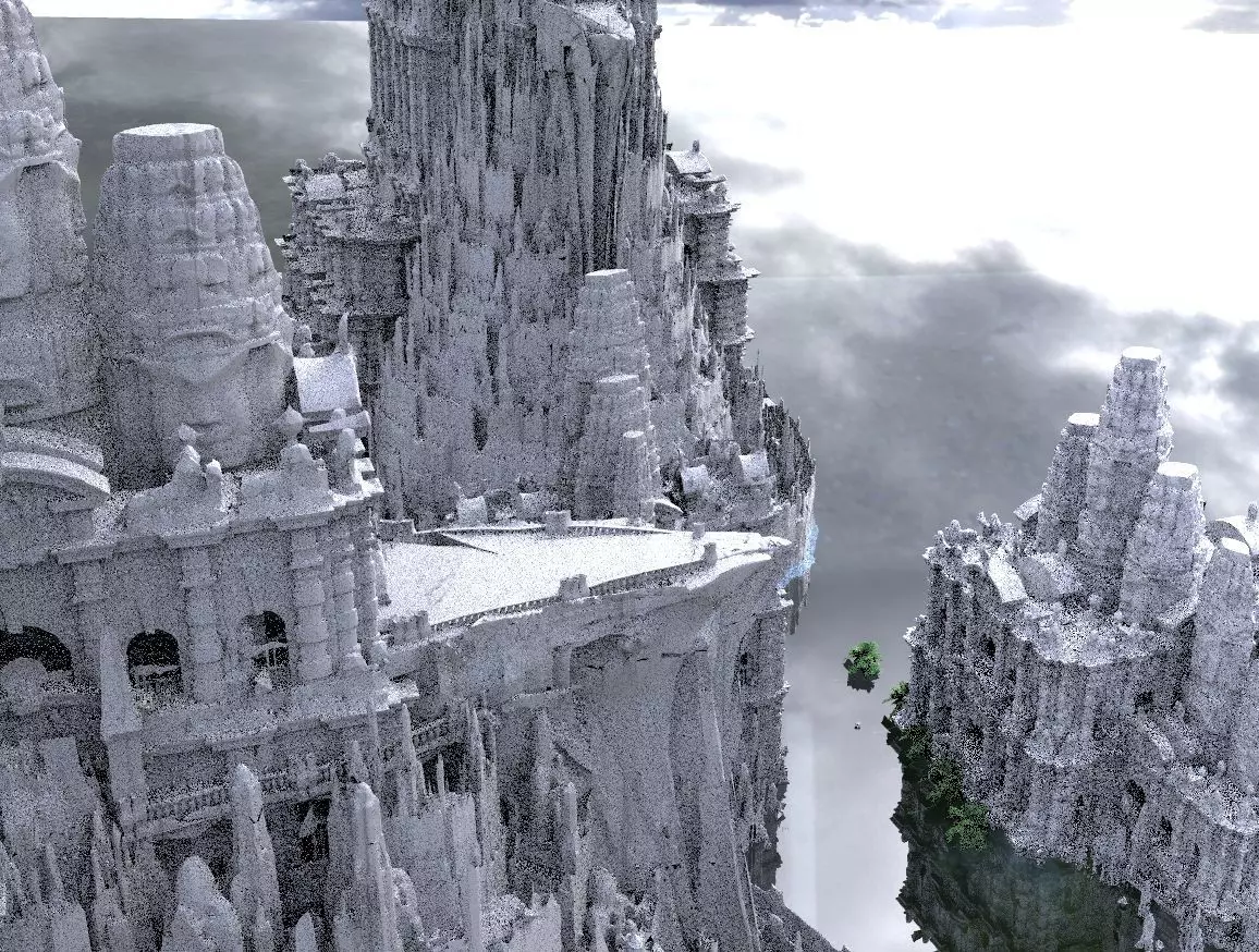 Ancient fantasy Mayan temple collection Kitbash 3D model_0