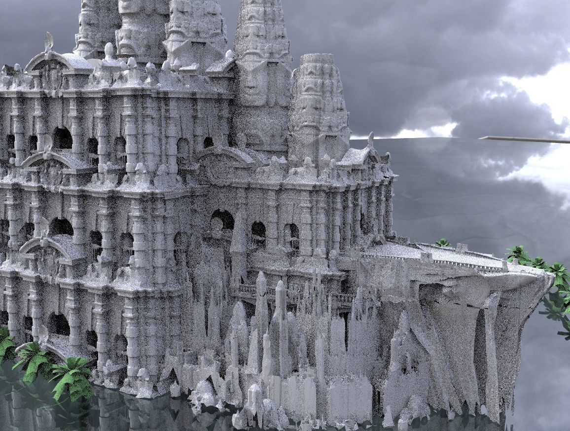 Ancient fantasy Mayan temple collection Kitbash 3D model_4