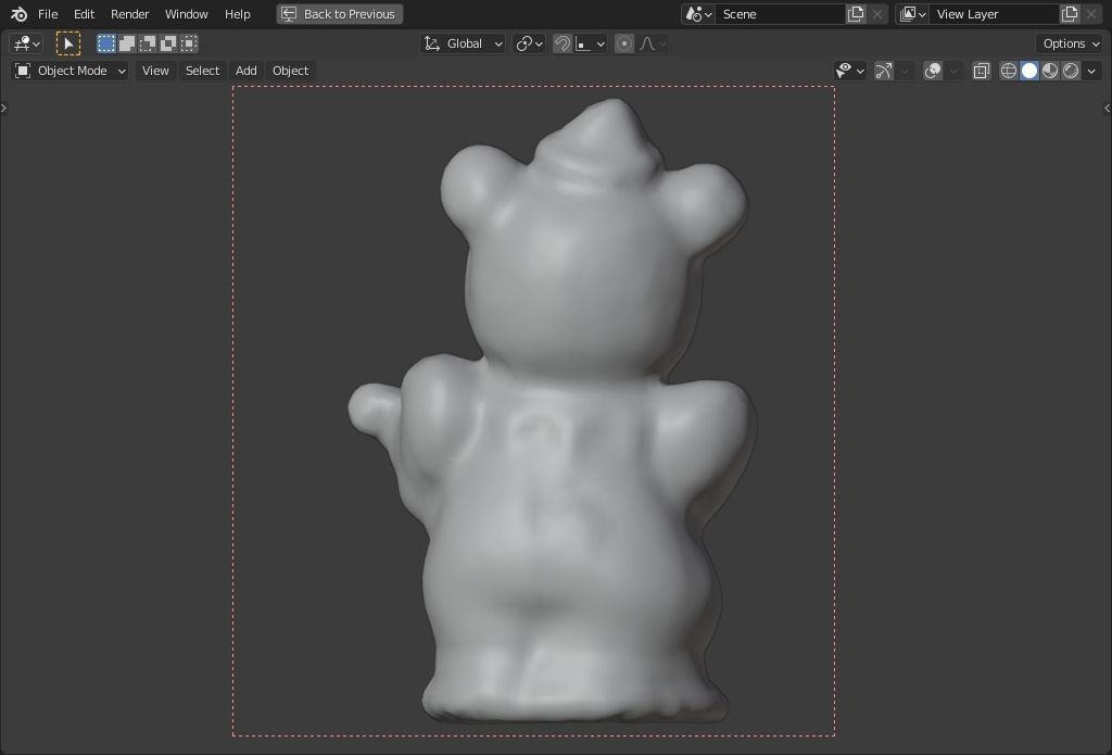 plaster bear   guitar player Low-poly 3D model_6