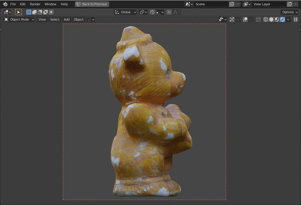 plaster bear   guitar player Low-poly 3D model_4