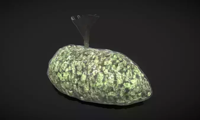 Big Weed Bag Low-poly 3D model