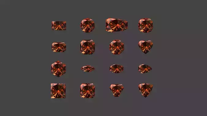 GEMS-030 Pyrope Orange Red