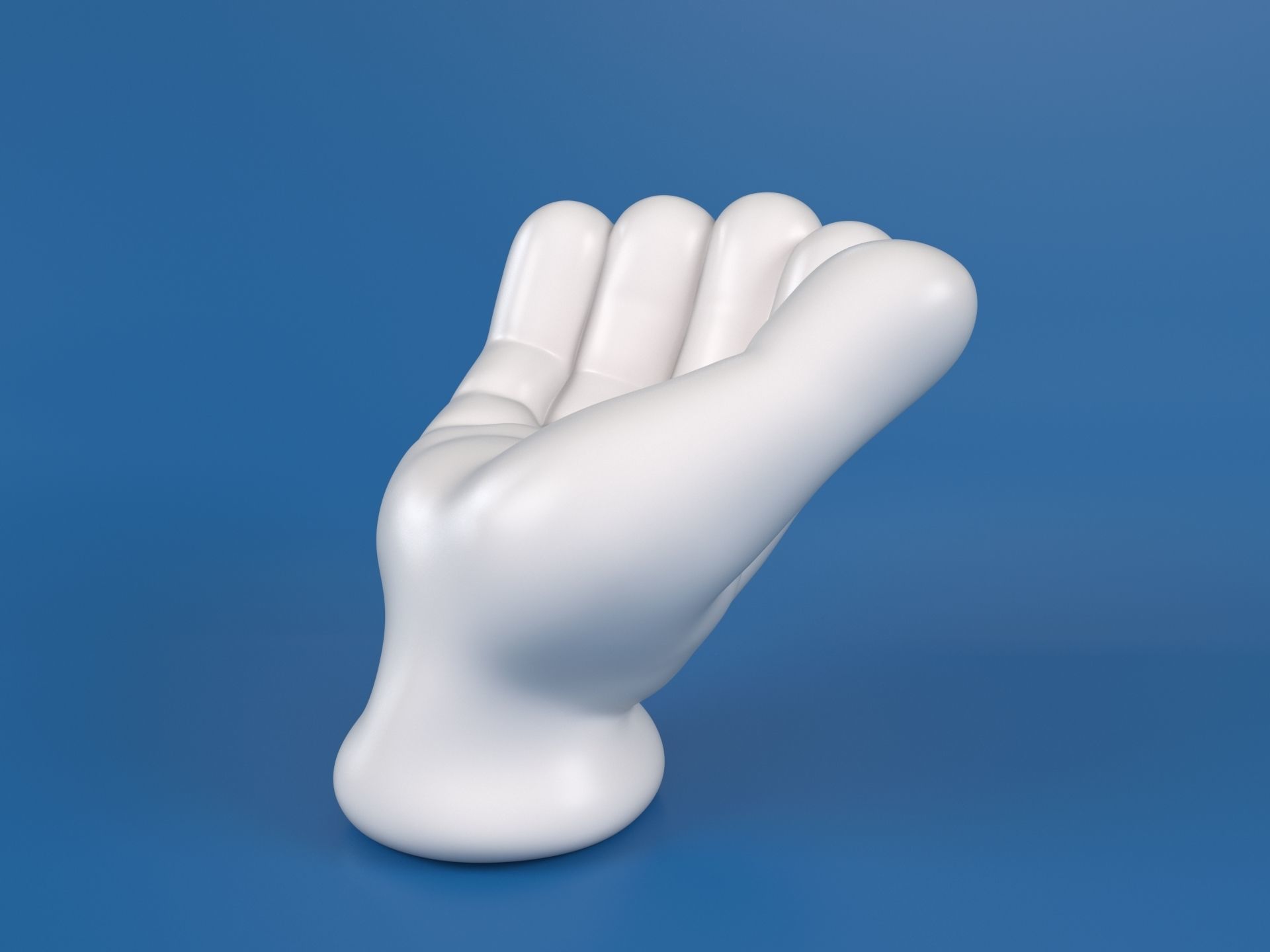 Cartoon hand 5 fingers Beggar 3D print model_7