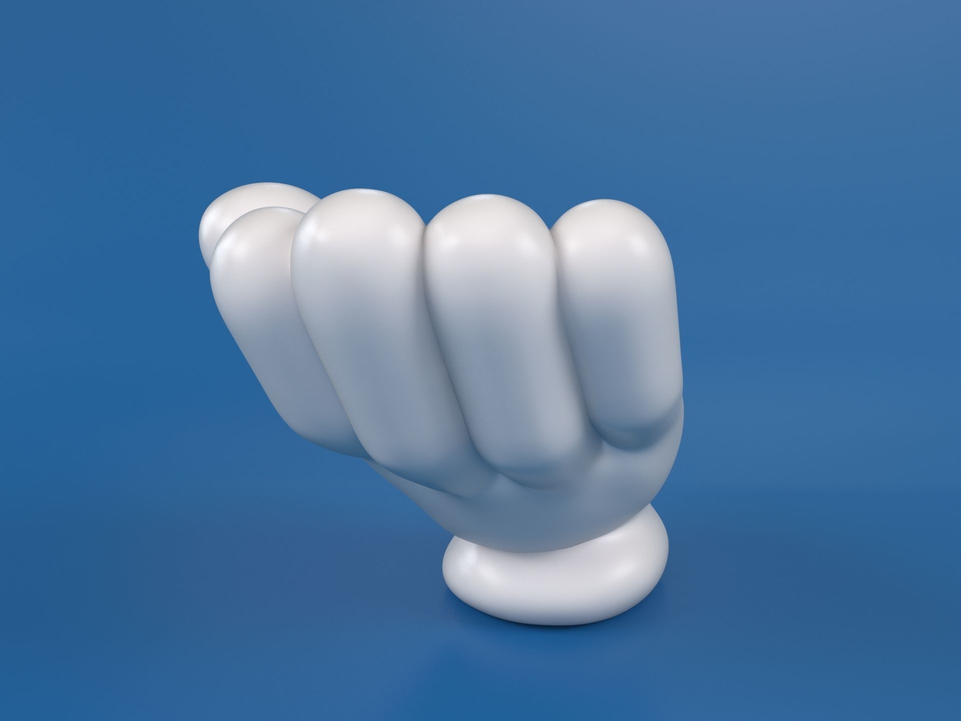 Cartoon hand 5 fingers Beggar 3D print model_4