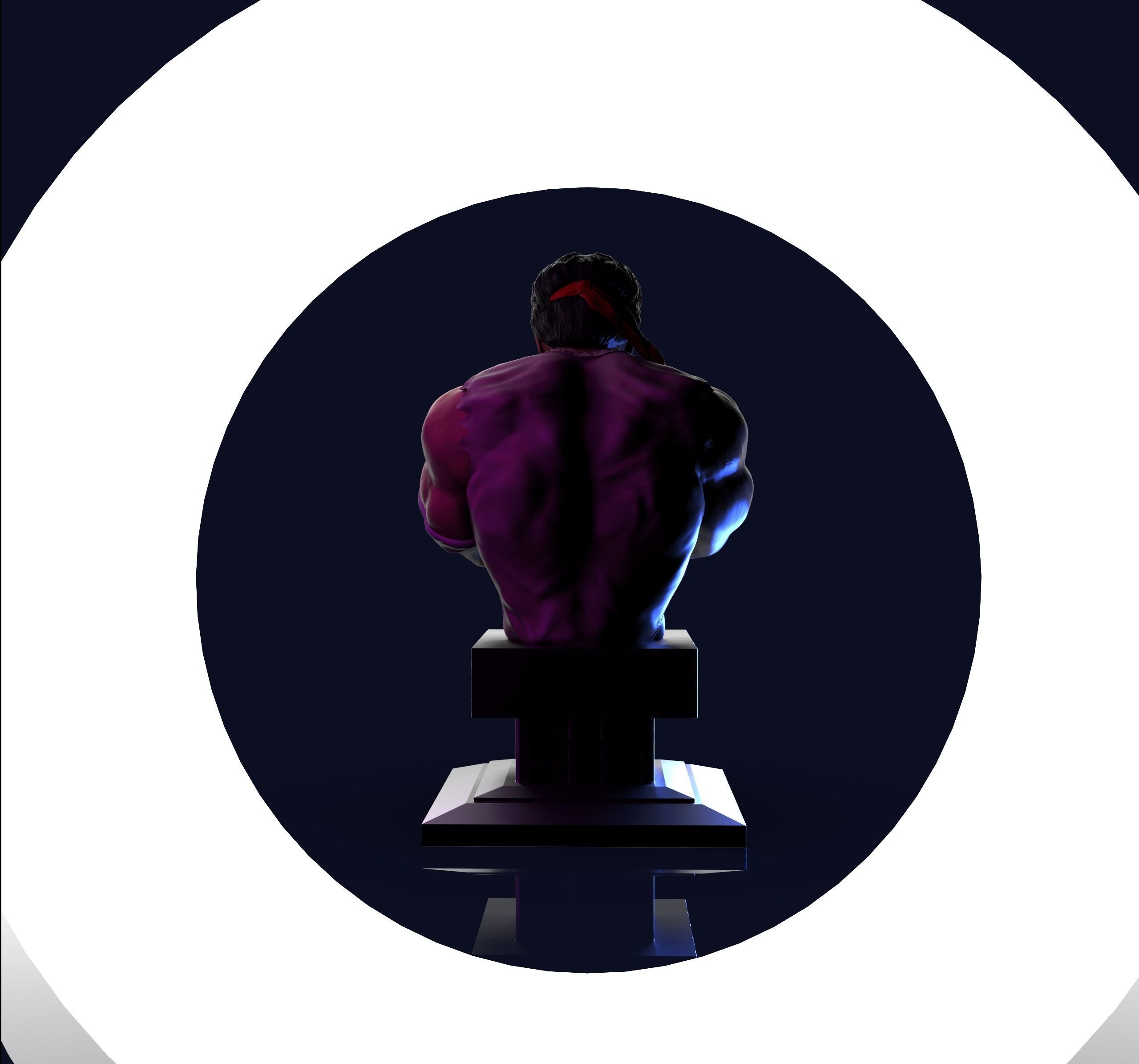 Old Ryu - Street Fighter V Statue 3D print model_5