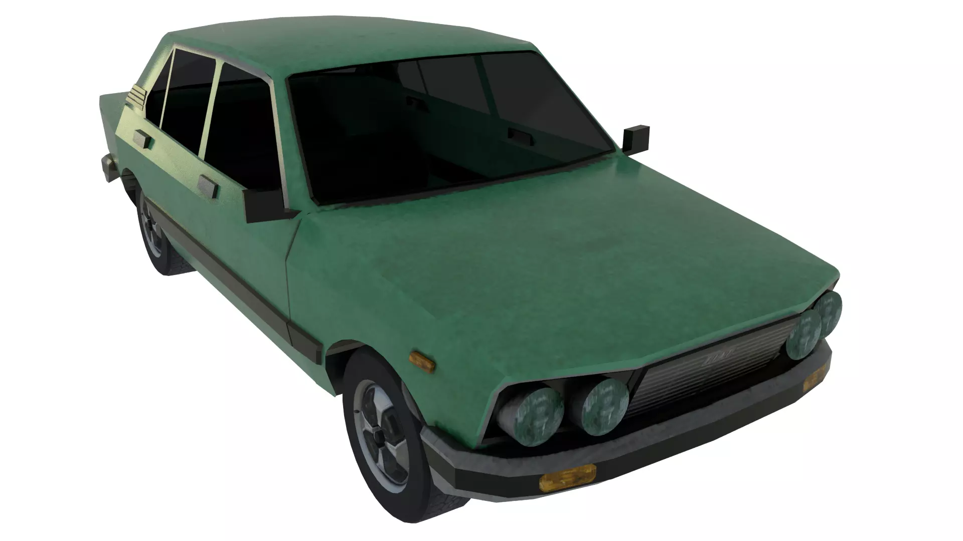Fiat 132 Low-poly 3D model