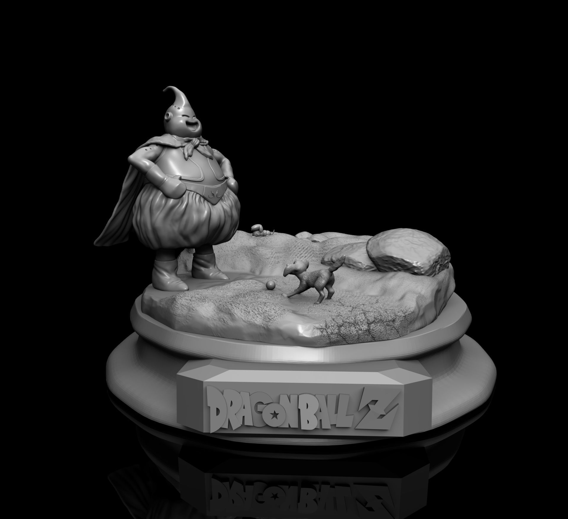 Majin Boo gordo Dragon Ball - Modelo de impresion 3D 3D print model_1