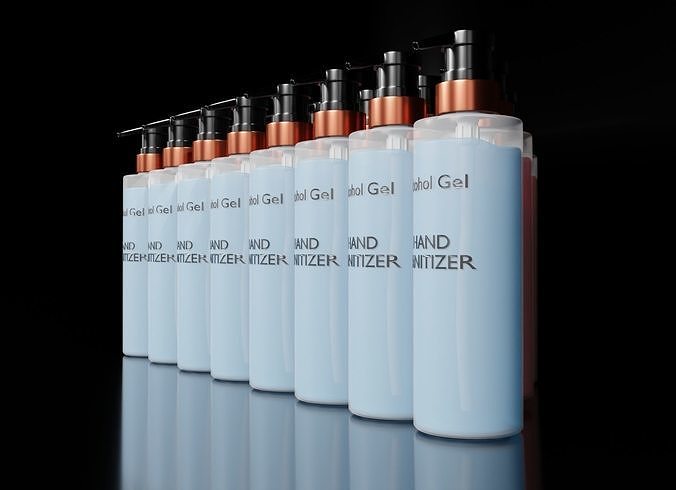 Alcohol bottle gel Free 3D model