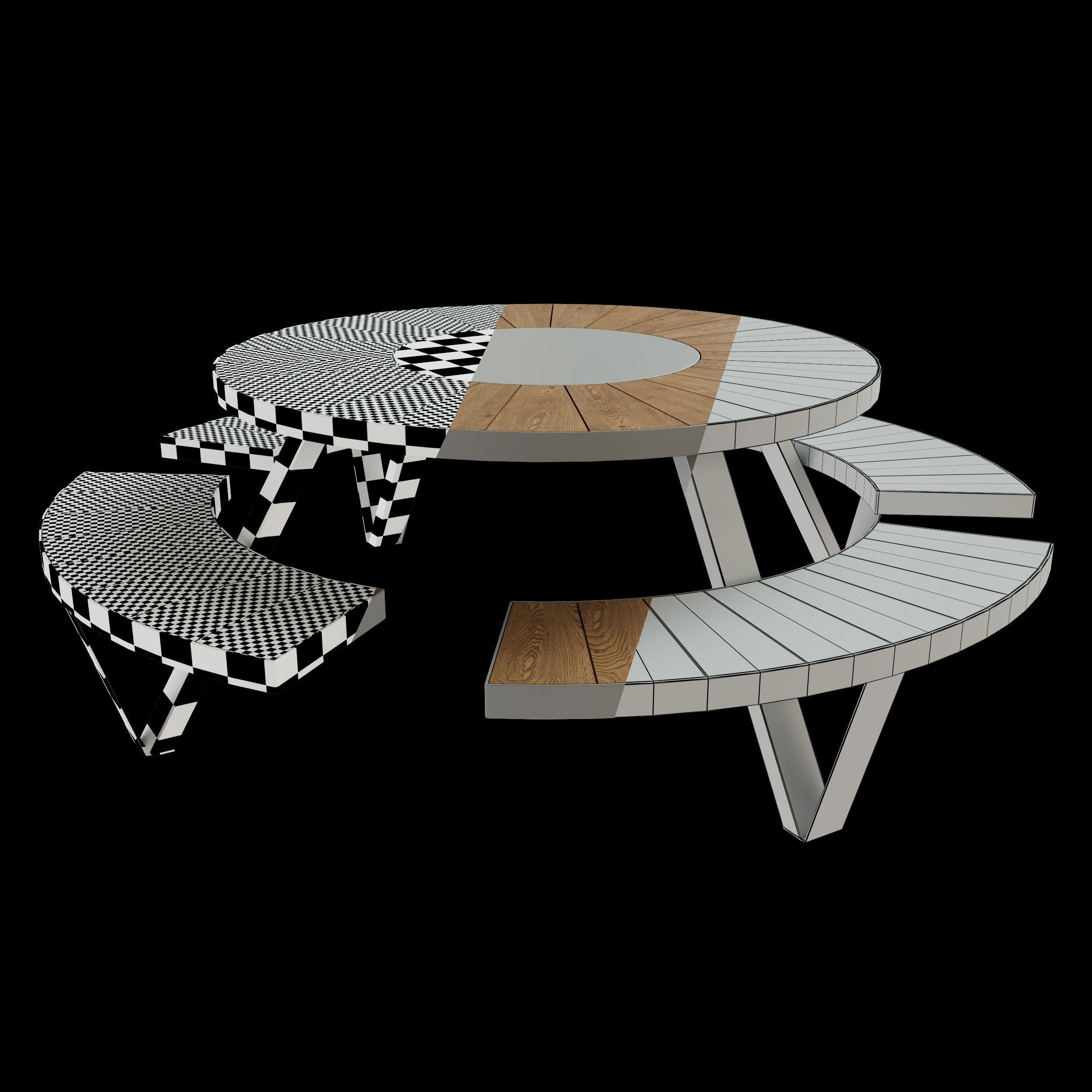 Bench PANTAGRUEL 3D model_4