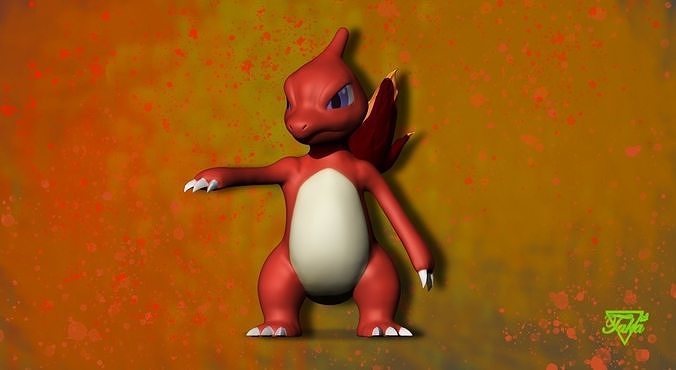 Pokemon Charmeleon 3D Model for 3D Printing Free 3D print model