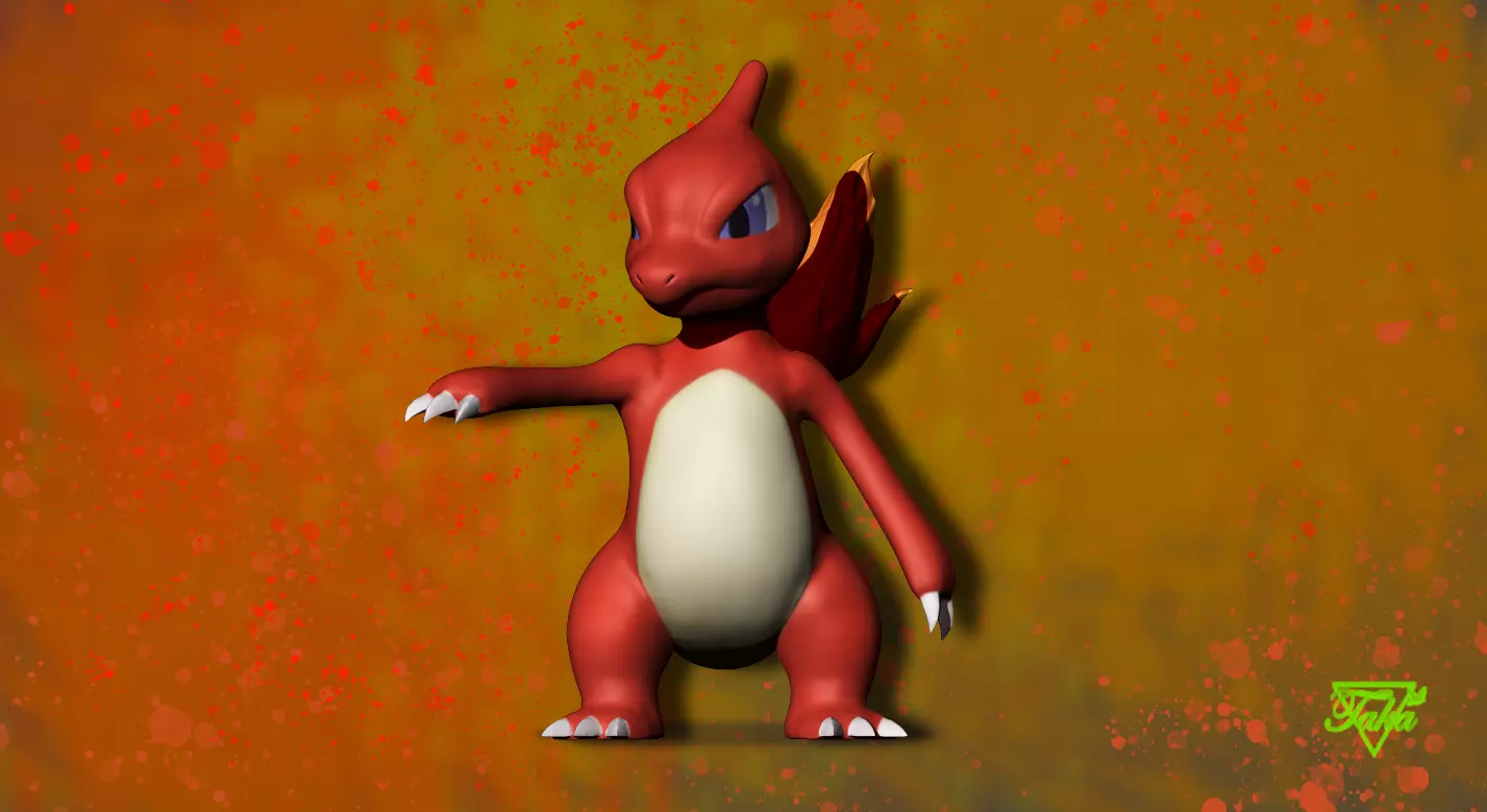 Pokemon Charmeleon 3D Model for 3D Printing Free 3D print model
