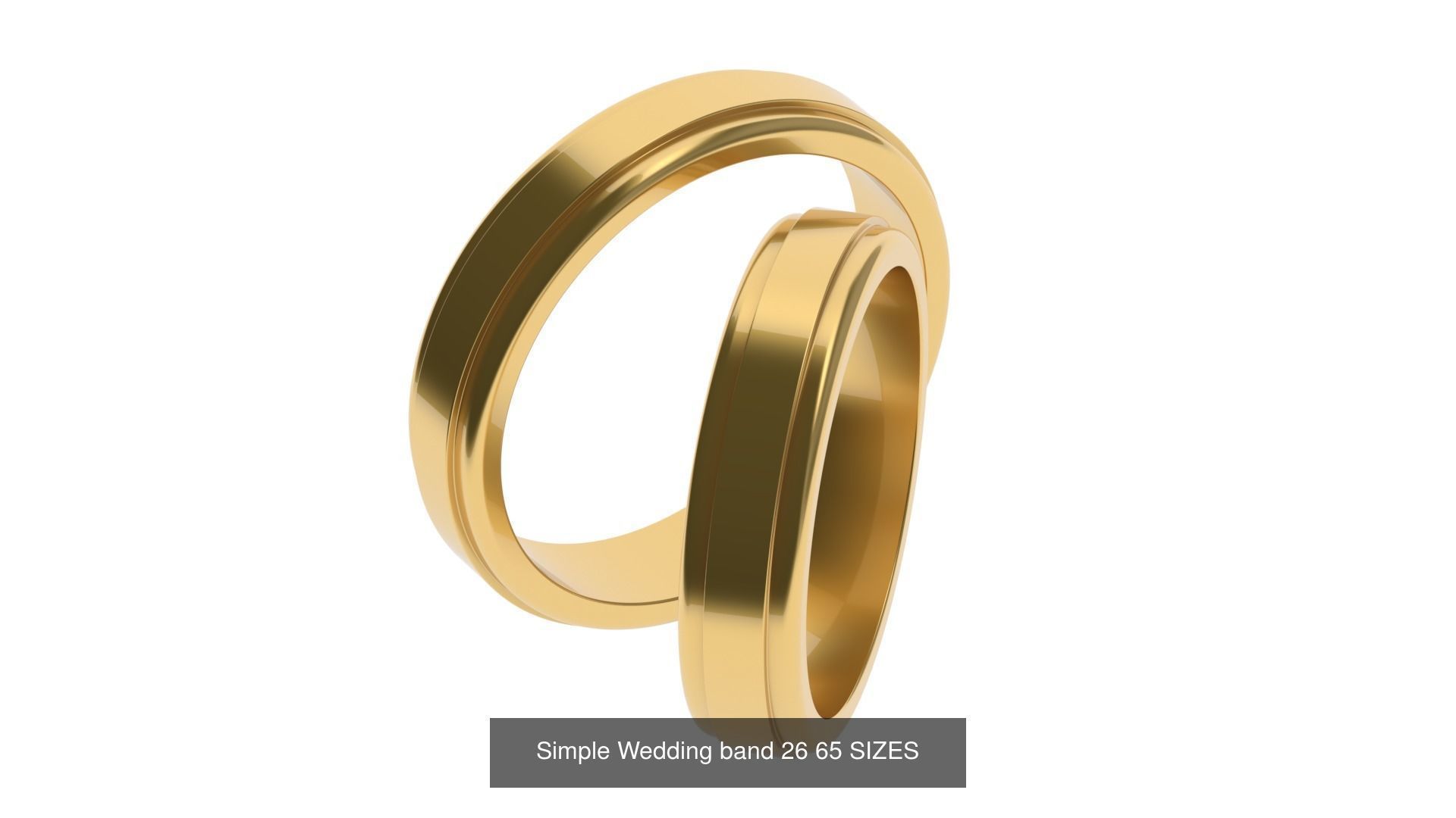 Simple Wedding band 50 profiles 65 sizes 3D Model Collection_29