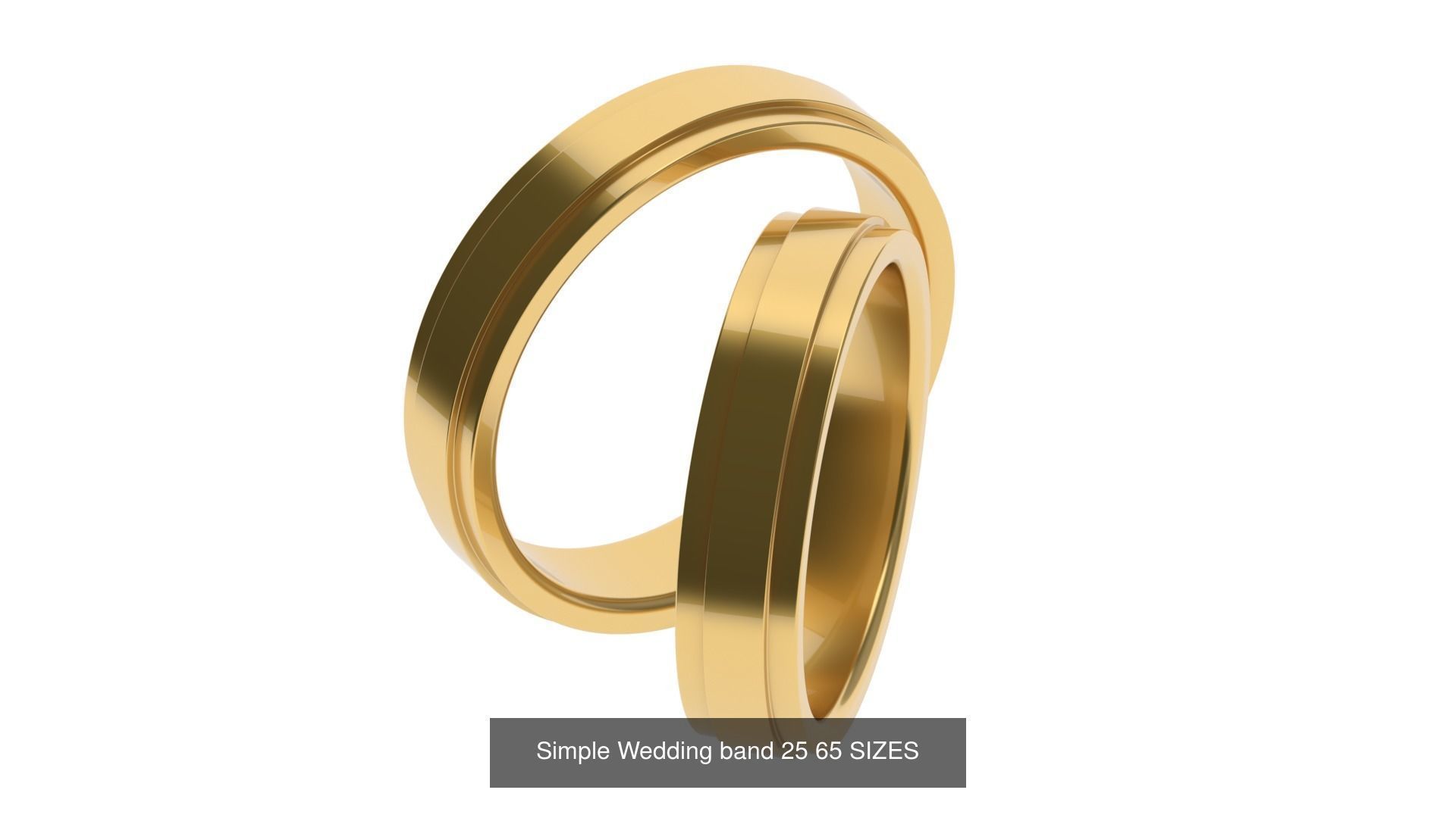 Simple Wedding band 50 profiles 65 sizes 3D Model Collection_28
