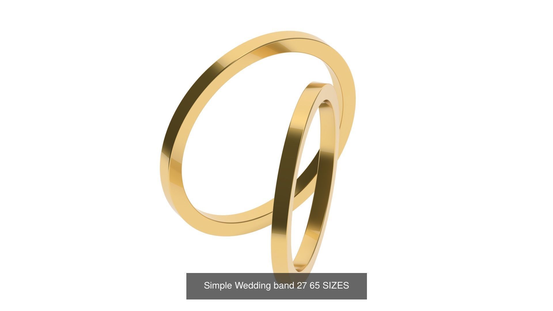 Simple Wedding band 50 profiles 65 sizes 3D Model Collection_30