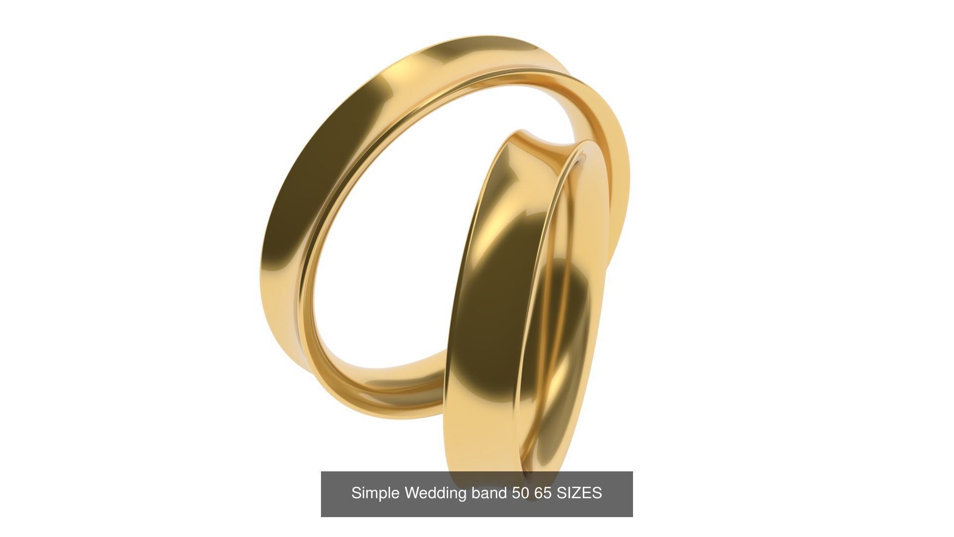 Simple Wedding band 50 profiles 65 sizes 3D Model Collection_53