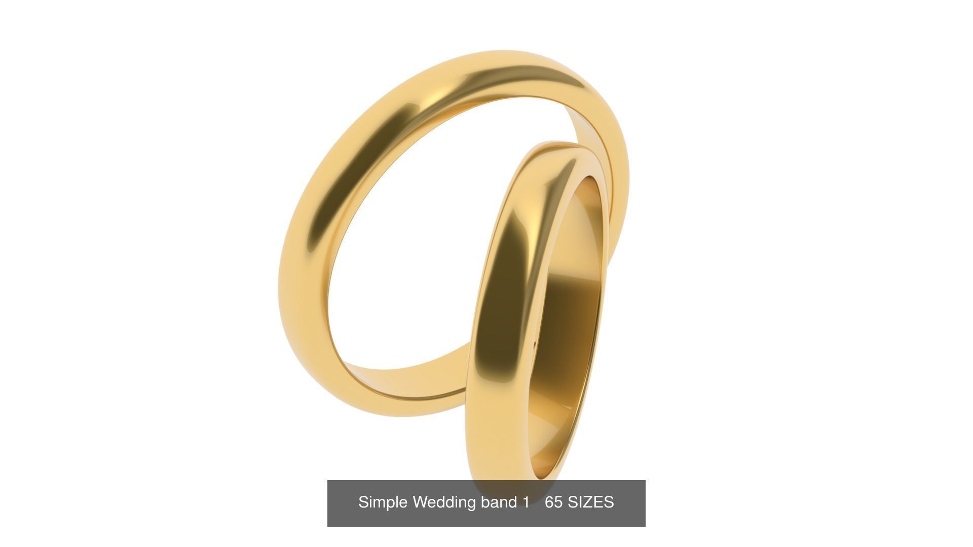 Simple Wedding band 50 profiles 65 sizes 3D Model Collection_8