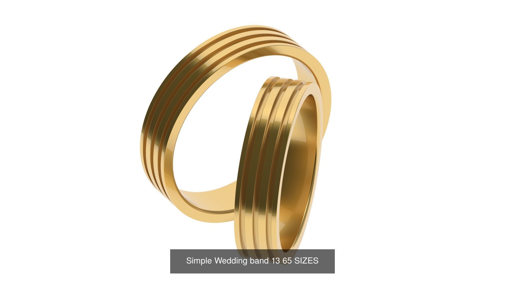 Simple Wedding band 50 profiles 65 sizes 3D Model Collection_55