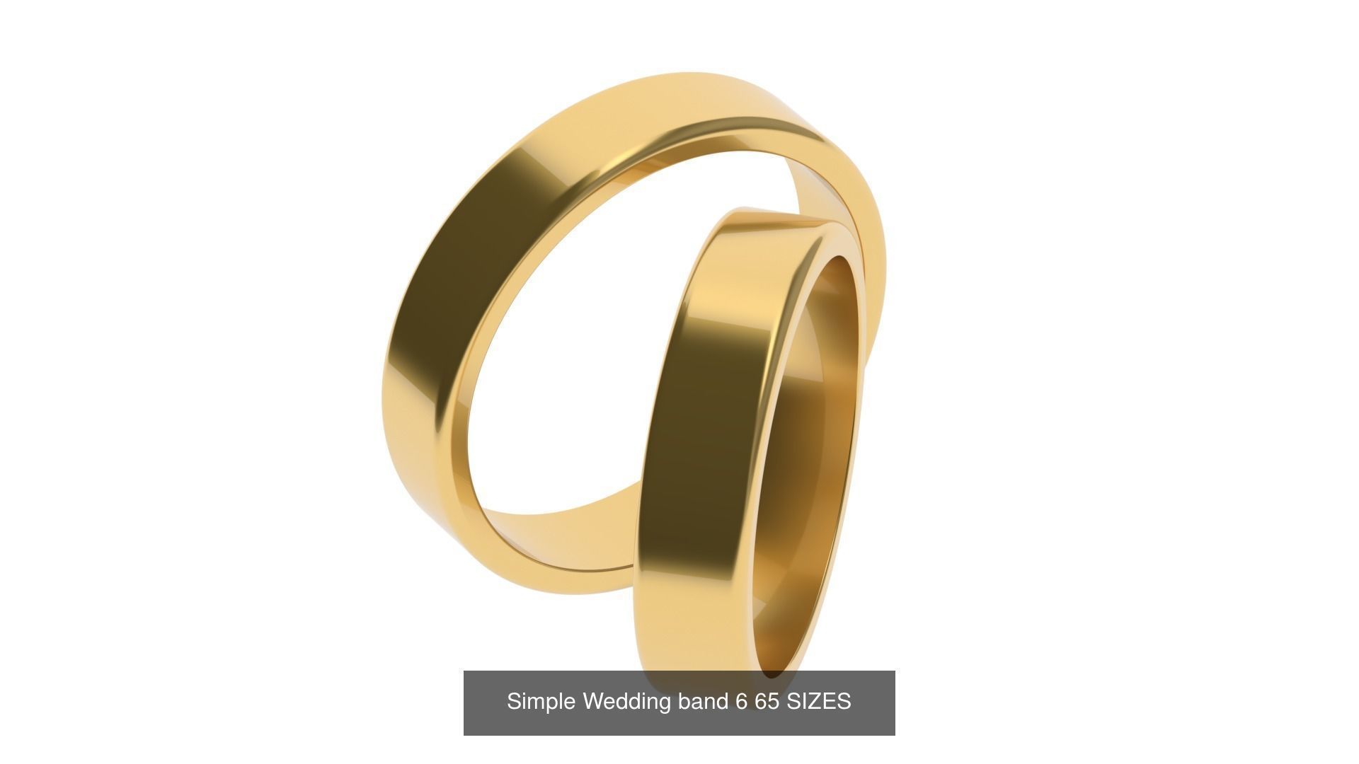 Simple Wedding band 50 profiles 65 sizes 3D Model Collection_54