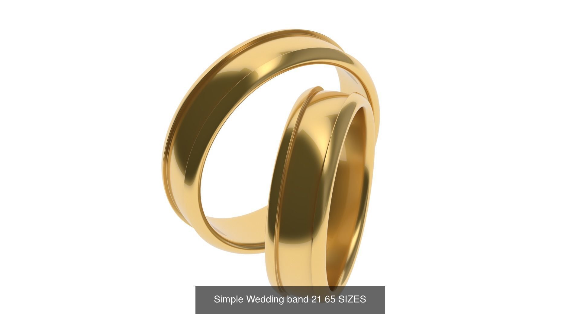 Simple Wedding band 50 profiles 65 sizes 3D Model Collection_24