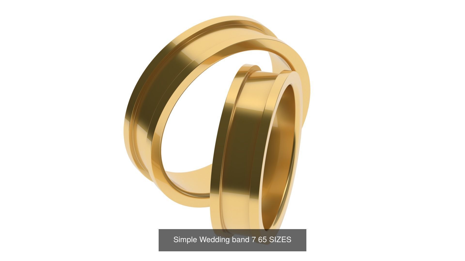 Simple Wedding band 50 profiles 65 sizes 3D Model Collection_57