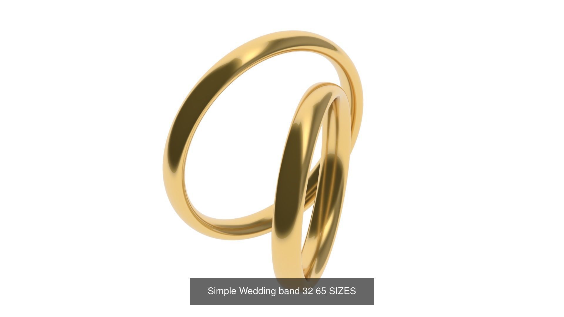 Simple Wedding band 50 profiles 65 sizes 3D Model Collection_35