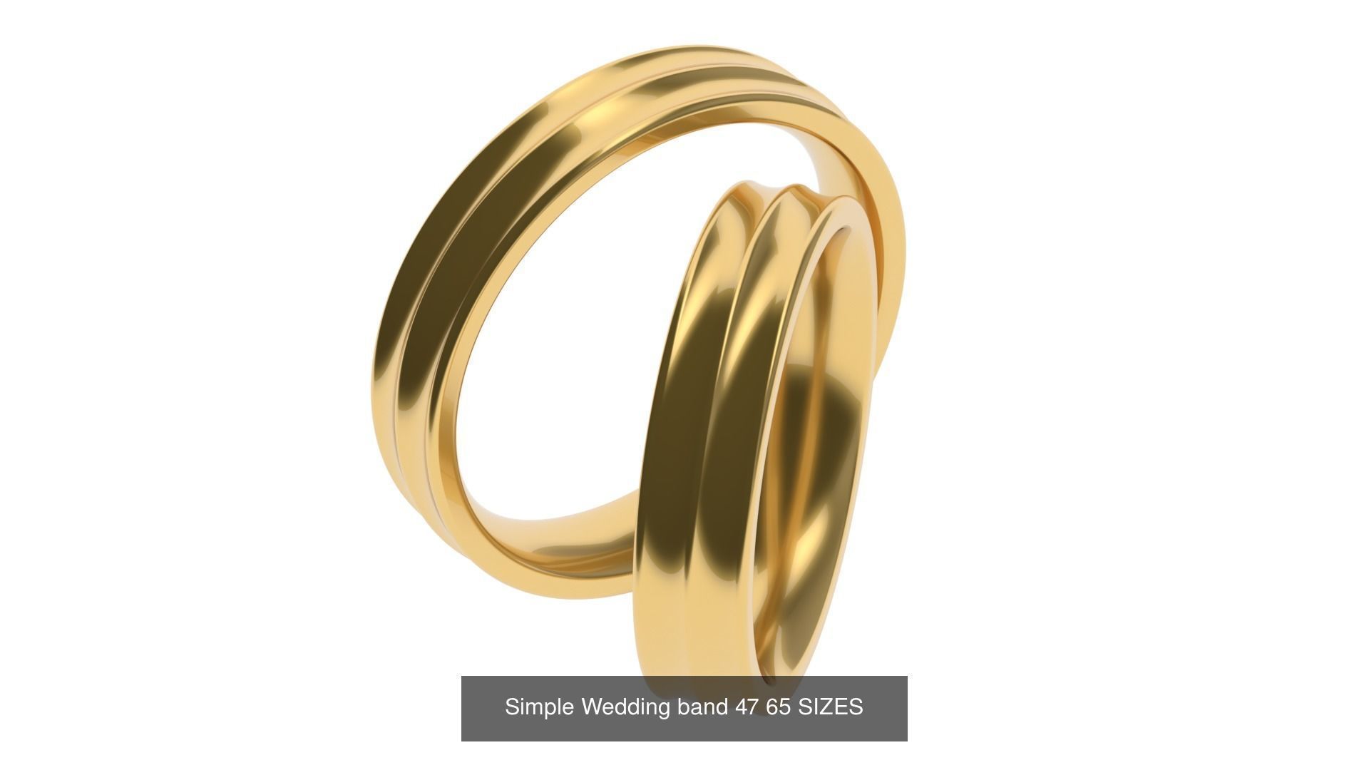 Simple Wedding band 50 profiles 65 sizes 3D Model Collection_50