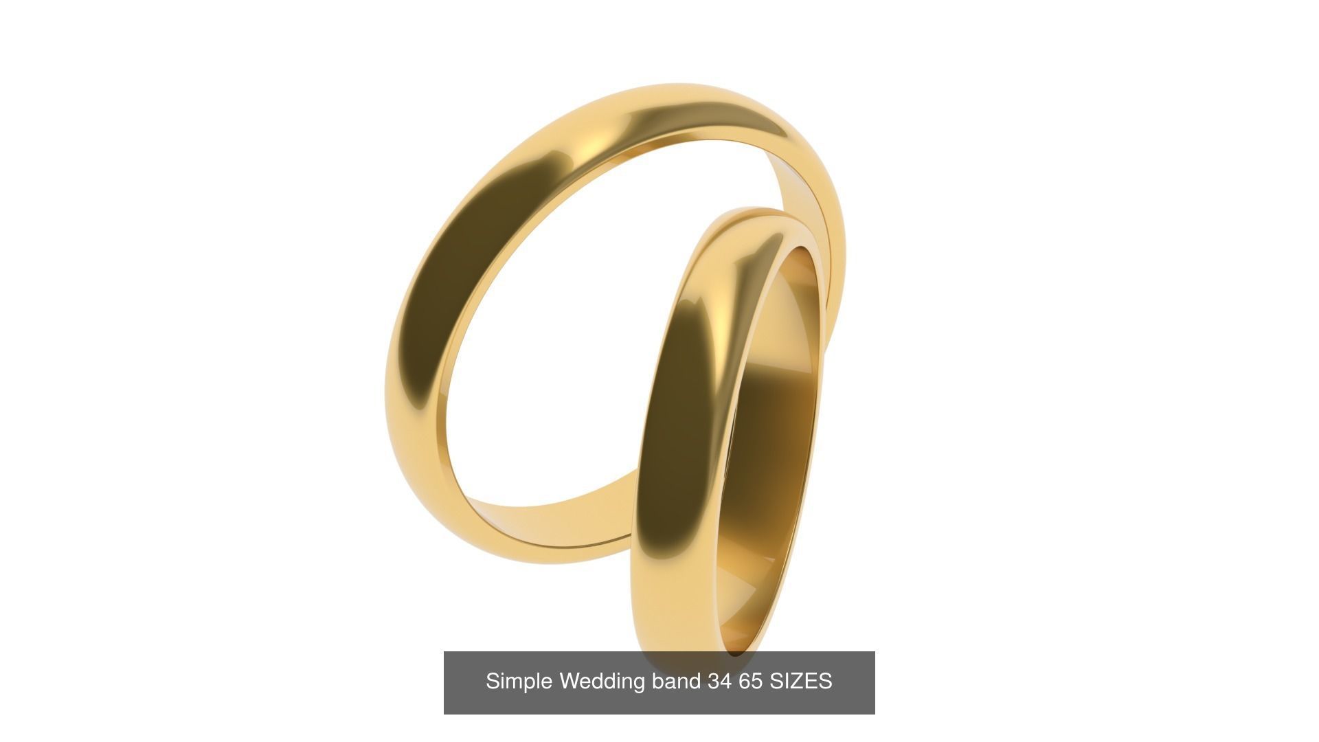 Simple Wedding band 50 profiles 65 sizes 3D Model Collection_37