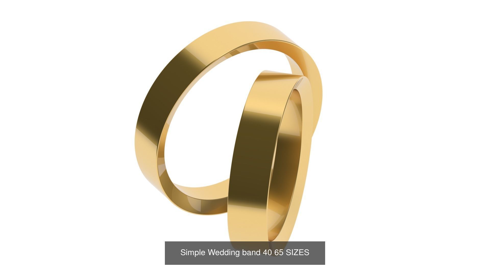 Simple Wedding band 50 profiles 65 sizes 3D Model Collection_43
