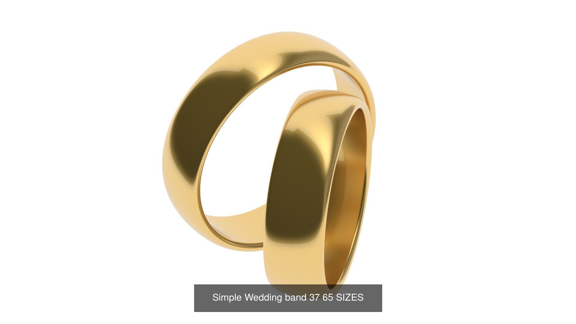 Simple Wedding band 50 profiles 65 sizes 3D Model Collection_40