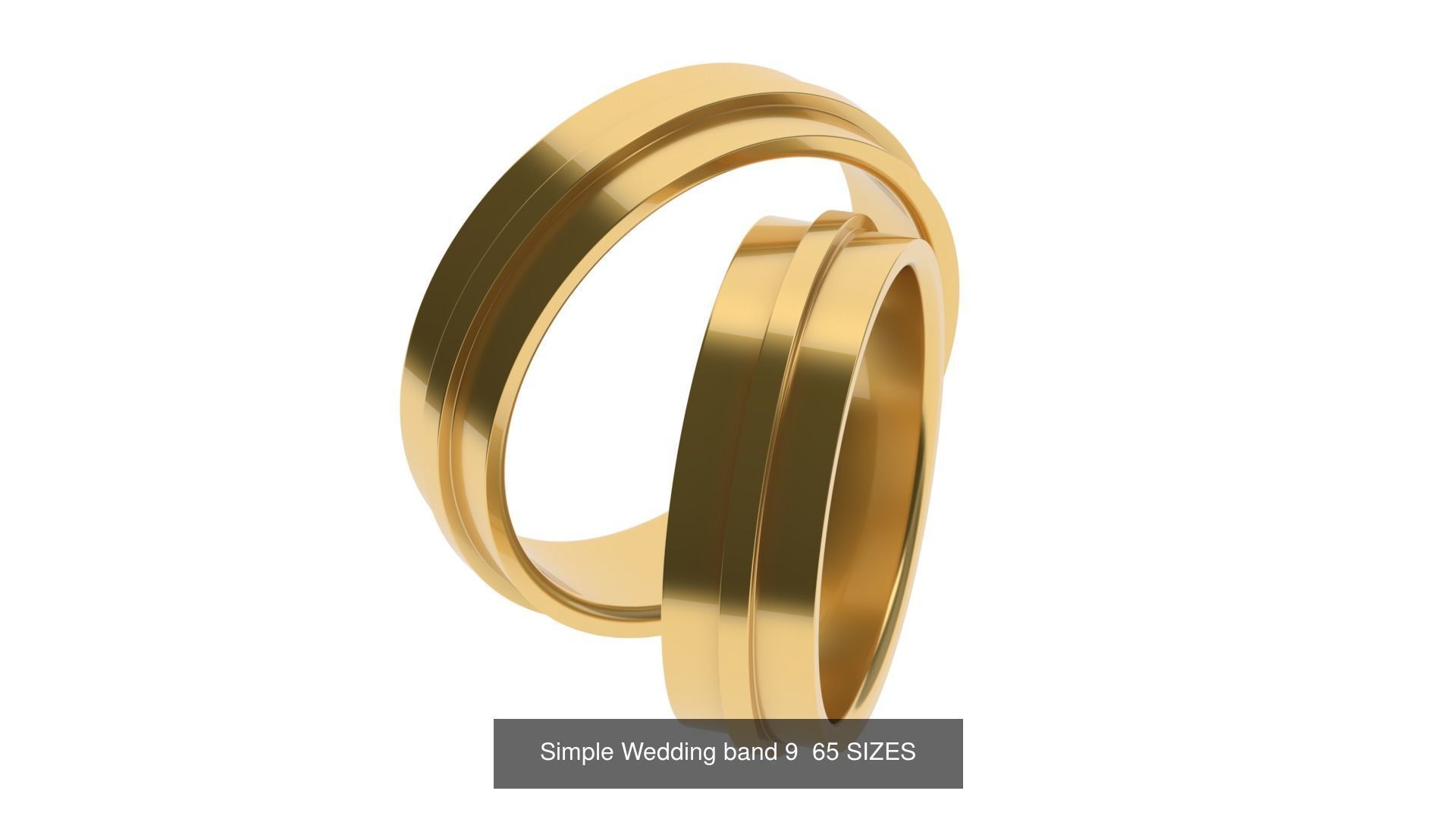 Simple Wedding band 50 profiles 65 sizes 3D Model Collection_14