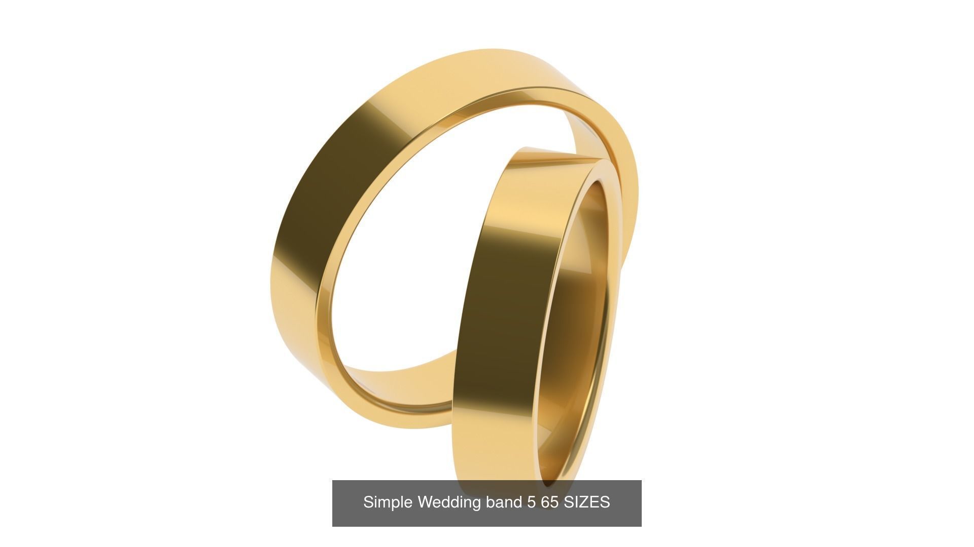 Simple Wedding band 50 profiles 65 sizes 3D Model Collection_56