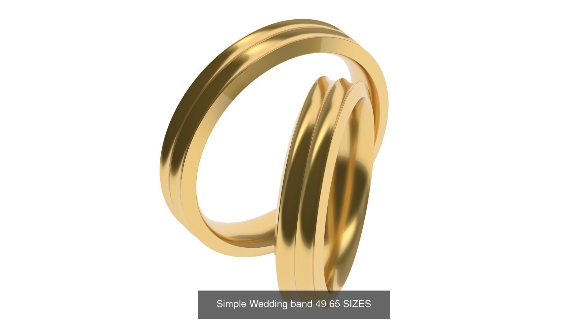 Simple Wedding band 50 profiles 65 sizes 3D Model Collection_52