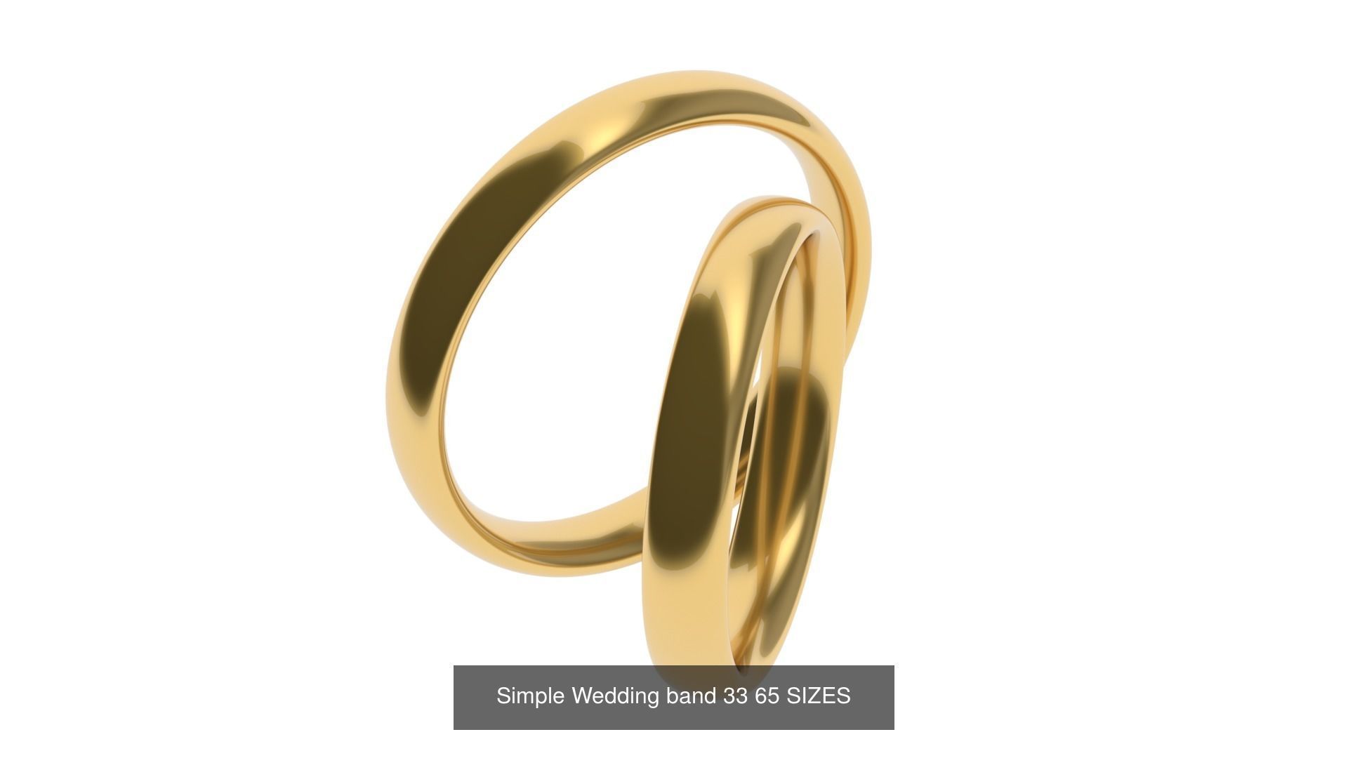 Simple Wedding band 50 profiles 65 sizes 3D Model Collection_36
