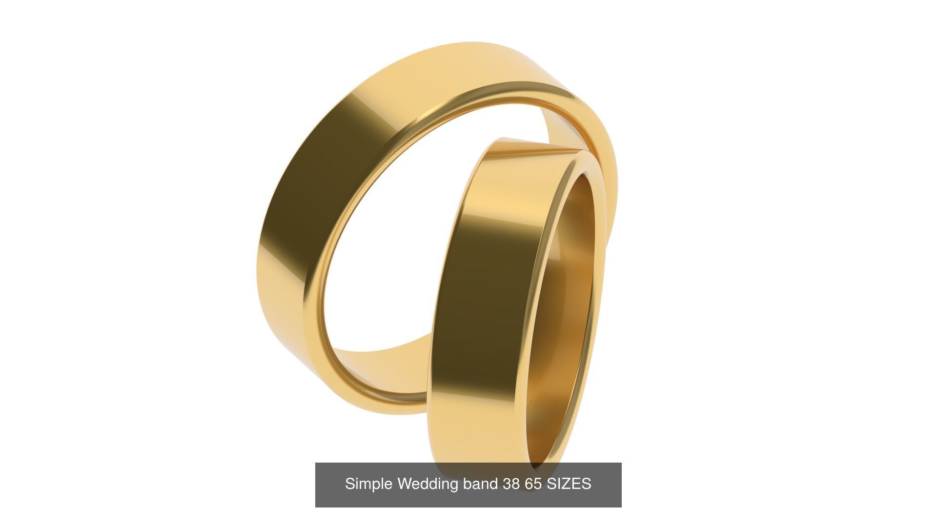 Simple Wedding band 50 profiles 65 sizes 3D Model Collection_41
