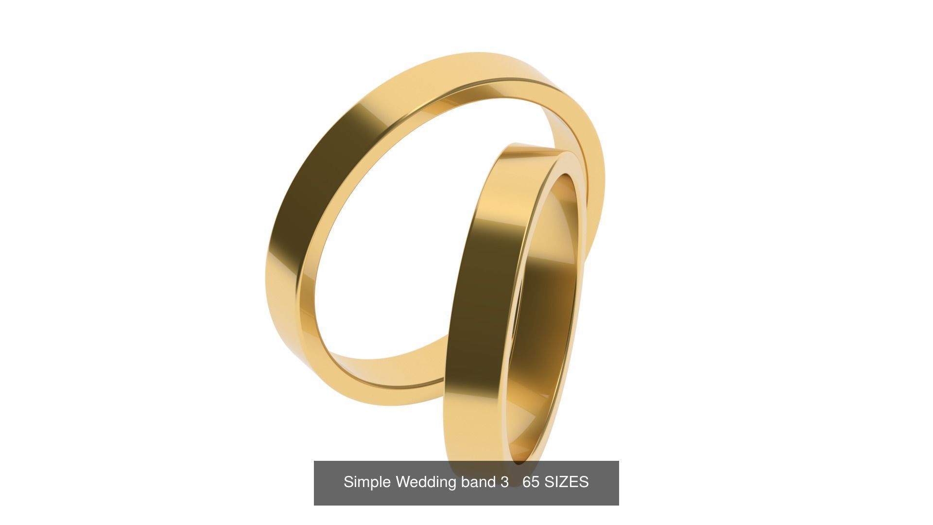 Simple Wedding band 50 profiles 65 sizes 3D Model Collection_11
