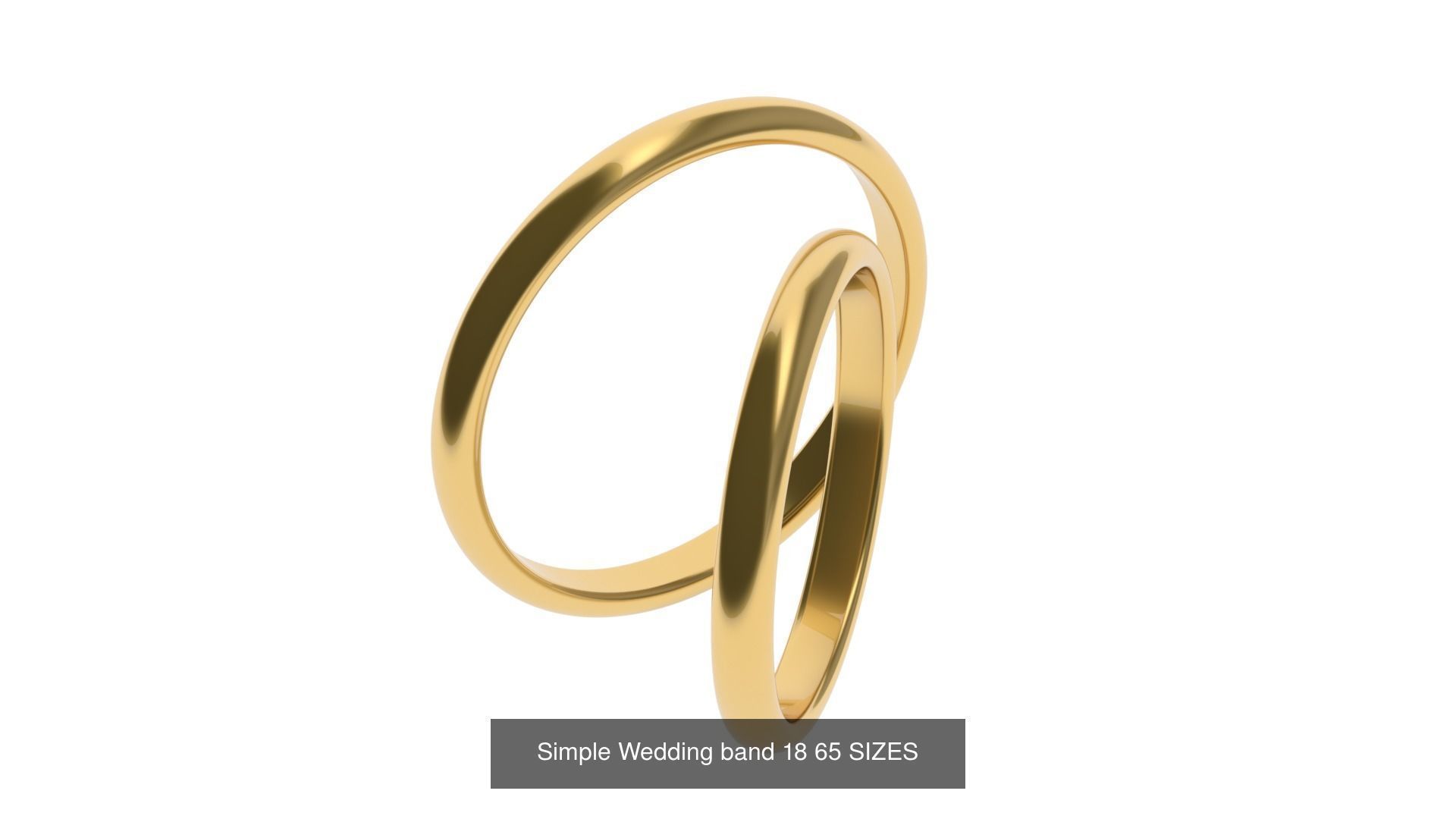 Simple Wedding band 50 profiles 65 sizes 3D Model Collection_21