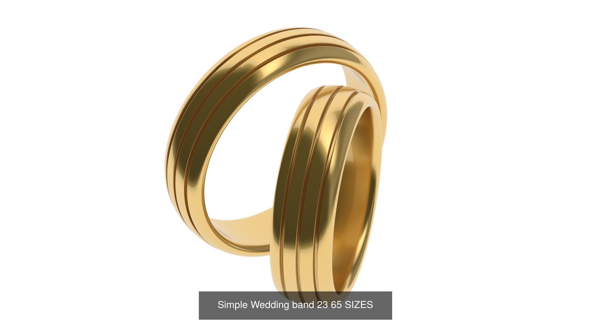 Simple Wedding band 50 profiles 65 sizes 3D Model Collection_26
